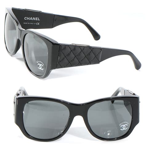 chanel sunglasses leather|Chanel sunglasses with clear sides.